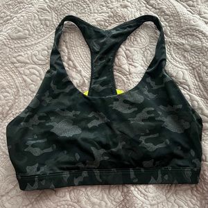 Fabletics camo neon sports bra